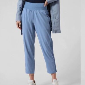 Athleta Light Blue Cropped Track Joggers